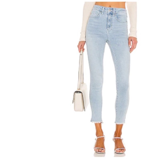 FREE PEOPLE x REVOLVE RAW HIGH RISE JEGGING HAVANNA BLUE NWT 30 - Picture 1 of 3